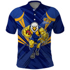 West Coast Eagles Australian Football Polo Shirt Powerful Eagle Mascot - Bold Team Colors