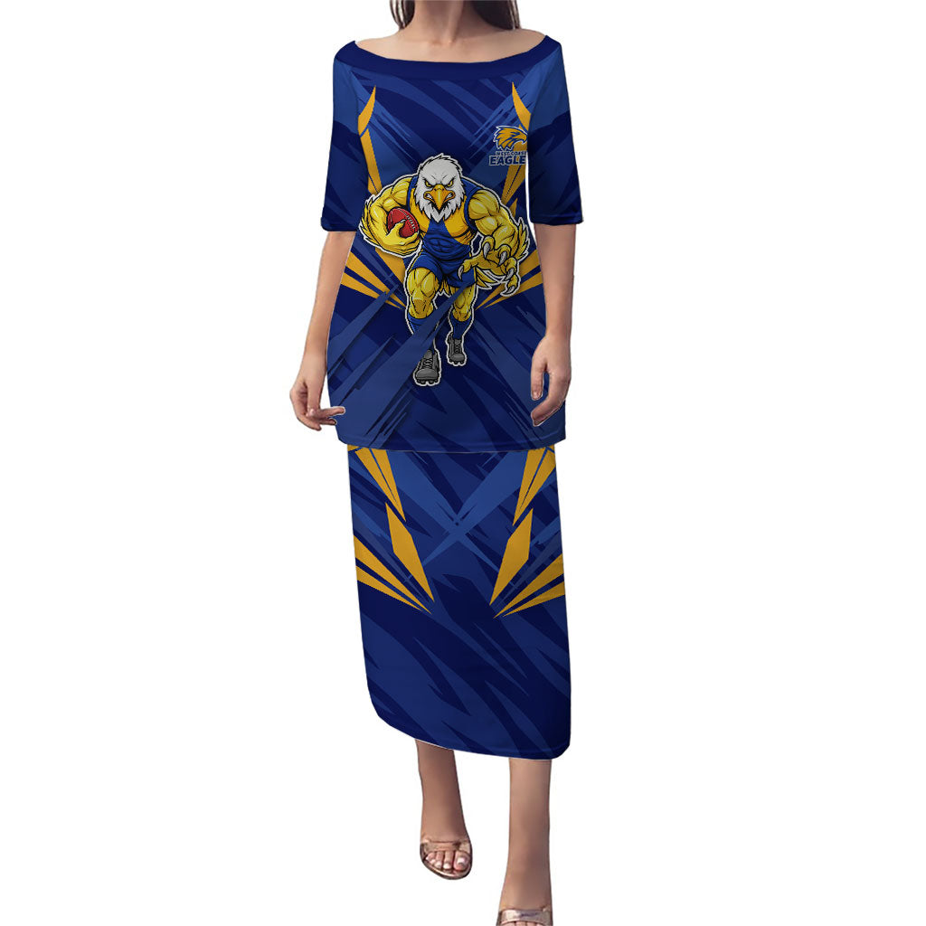 West Coast Eagles Australian Football Puletasi Powerful Eagle Mascot - Bold Team Colors