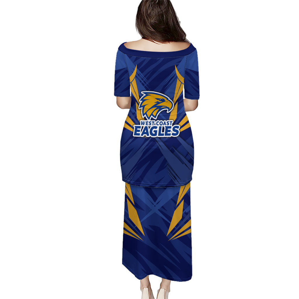 West Coast Eagles Australian Football Puletasi Powerful Eagle Mascot - Bold Team Colors