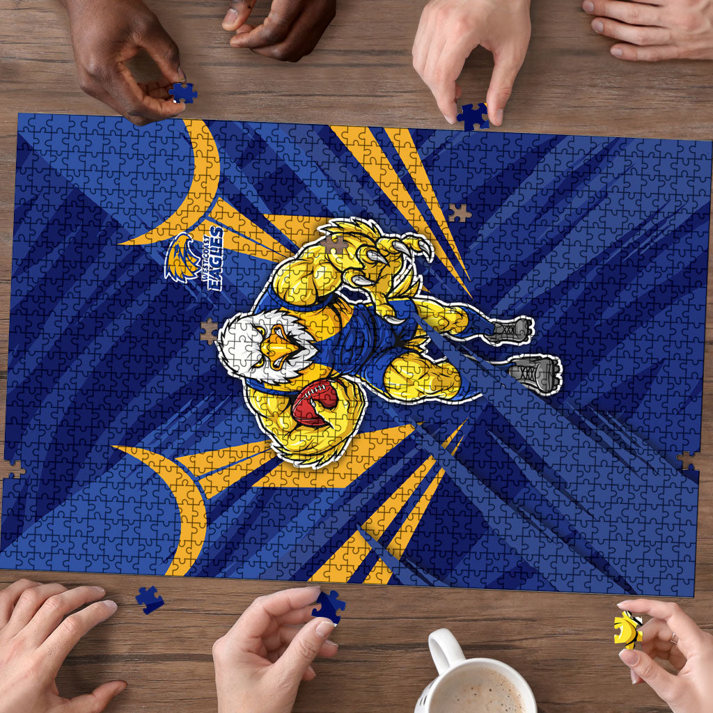 West Coast Eagles Australian Football Puzzle Powerful Eagle Mascot - Bold Team Colors