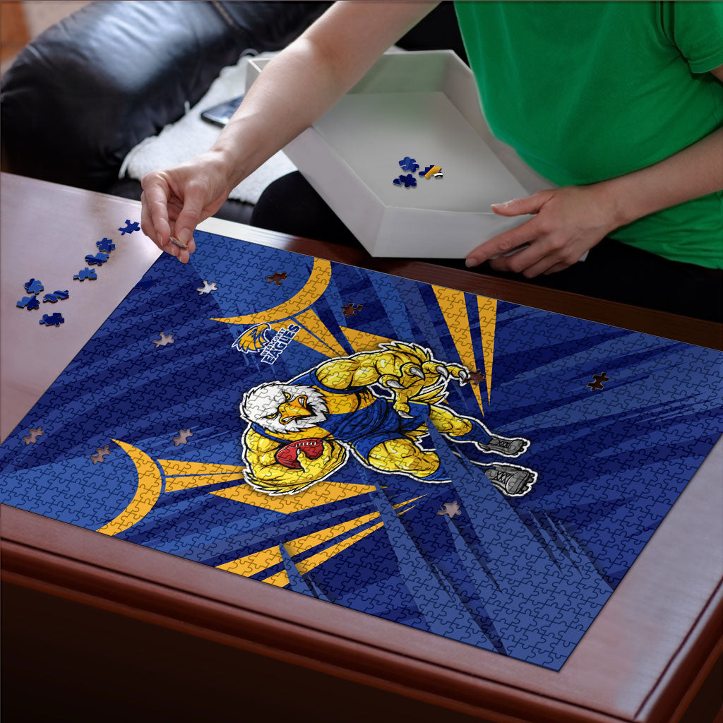 West Coast Eagles Australian Football Puzzle Powerful Eagle Mascot - Bold Team Colors