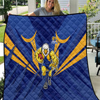 West Coast Eagles Australian Football Quilt Powerful Eagle Mascot - Bold Team Colors