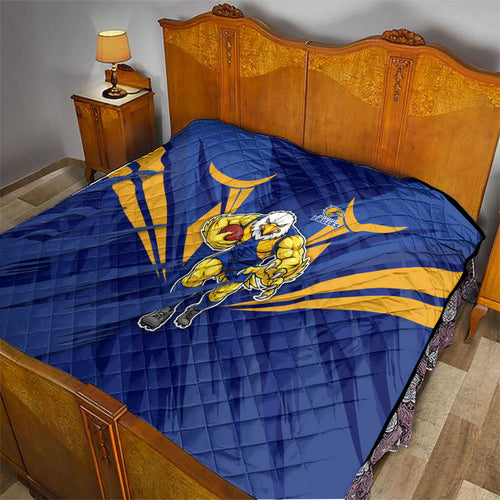 West Coast Eagles Australian Football Quilt Powerful Eagle Mascot - Bold Team Colors