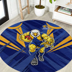 West Coast Eagles Australian Football Round Carpet Powerful Eagle Mascot - Bold Team Colors