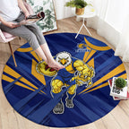 West Coast Eagles Australian Football Round Carpet Powerful Eagle Mascot - Bold Team Colors