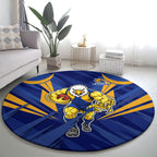 West Coast Eagles Australian Football Round Carpet Powerful Eagle Mascot - Bold Team Colors