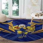 West Coast Eagles Australian Football Round Carpet Powerful Eagle Mascot - Bold Team Colors