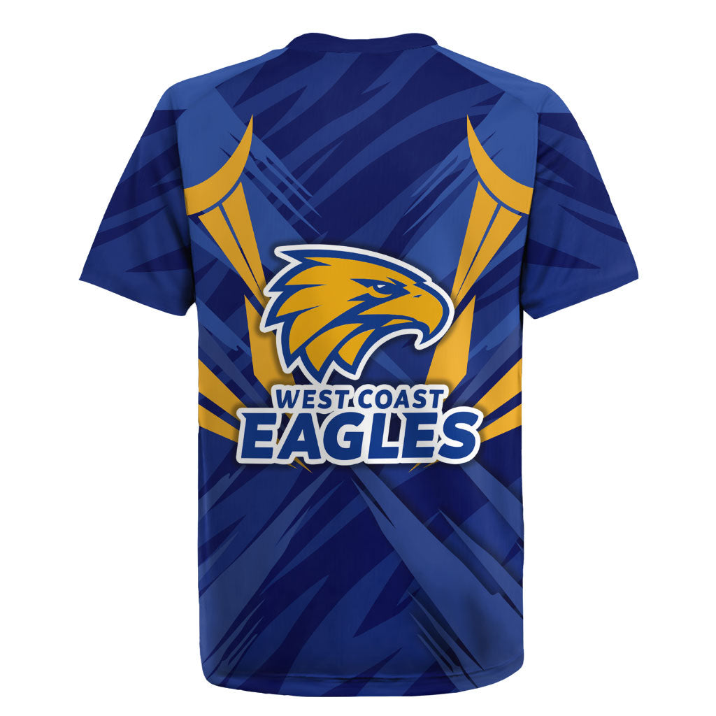 West Coast Eagles Australian Football Rugby Jersey Powerful Eagle Mascot - Bold Team Colors