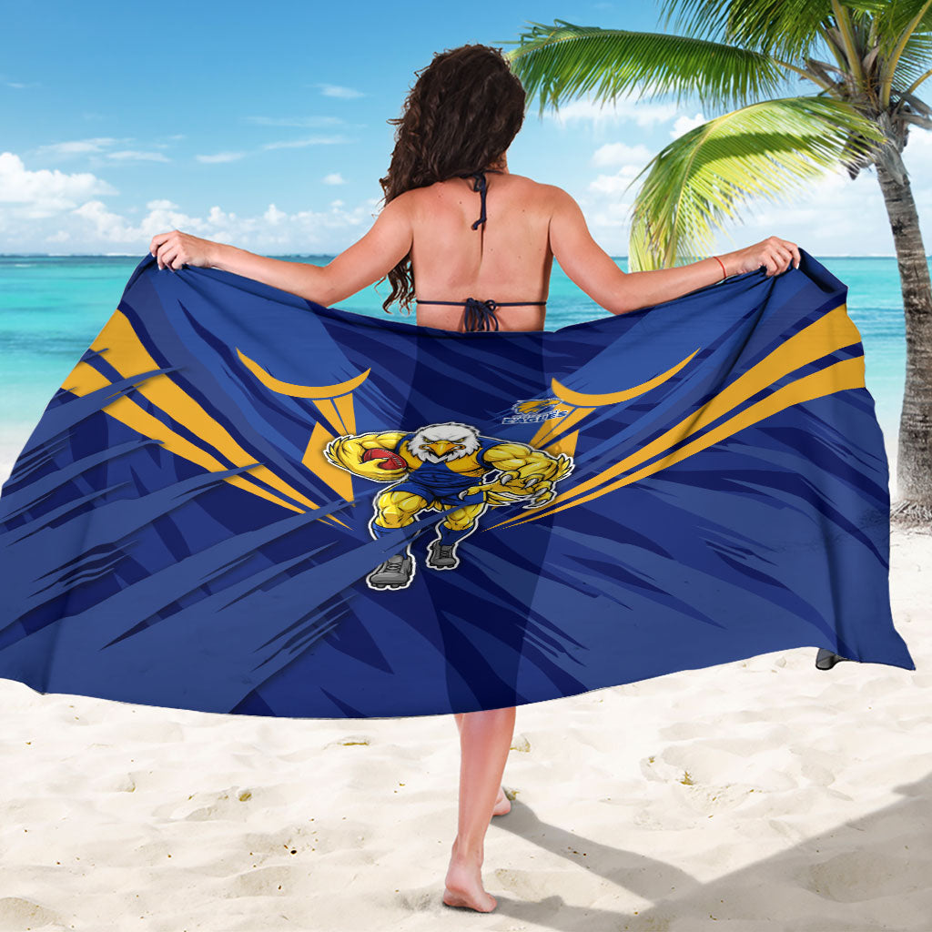West Coast Eagles Australian Football Sarong Powerful Eagle Mascot - Bold Team Colors