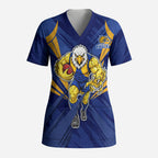 West Coast Eagles Australian Football Scrub Top Powerful Eagle Mascot - Bold Team Colors