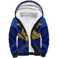 West Coast Eagles Australian Football Sherpa Hoodie Powerful Eagle Mascot - Bold Team Colors