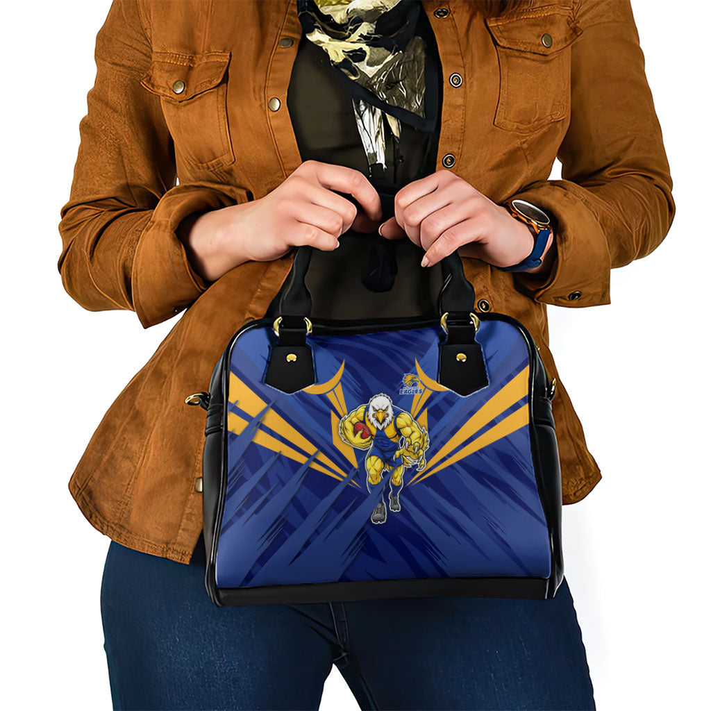 West Coast Eagles Australian Football Shoulder Handbag Powerful Eagle Mascot - Bold Team Colors