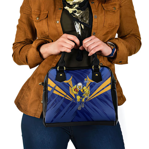 West Coast Eagles Australian Football Shoulder Handbag Powerful Eagle Mascot - Bold Team Colors
