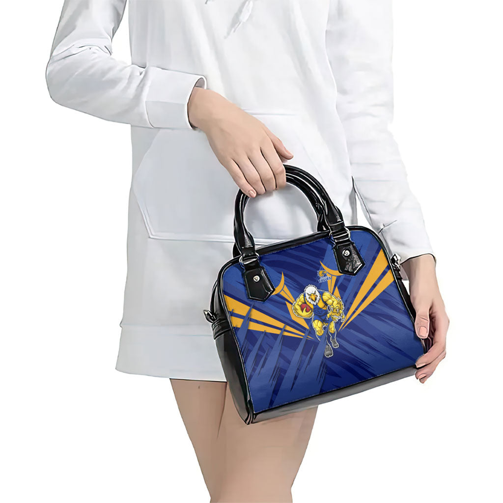 West Coast Eagles Australian Football Shoulder Handbag Powerful Eagle Mascot - Bold Team Colors