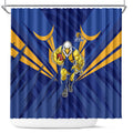 West Coast Eagles Australian Football Shower Curtain Powerful Eagle Mascot - Bold Team Colors