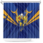 West Coast Eagles Australian Football Shower Curtain Powerful Eagle Mascot - Bold Team Colors