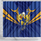 West Coast Eagles Australian Football Shower Curtain Powerful Eagle Mascot - Bold Team Colors