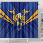West Coast Eagles Australian Football Shower Curtain Powerful Eagle Mascot - Bold Team Colors