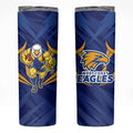 West Coast Eagles Australian Football Skinny Tumbler Powerful Eagle Mascot - Bold Team Colors