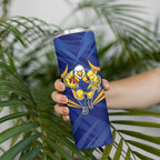 West Coast Eagles Australian Football Skinny Tumbler Powerful Eagle Mascot - Bold Team Colors