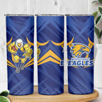 West Coast Eagles Australian Football Skinny Tumbler Powerful Eagle Mascot - Bold Team Colors