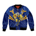 West Coast Eagles Australian Football Sleeve Zip Bomber Jacket Powerful Eagle Mascot - Bold Team Colors