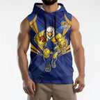 West Coast Eagles Australian Football Sleeveless Hoodie Powerful Eagle Mascot - Bold Team Colors