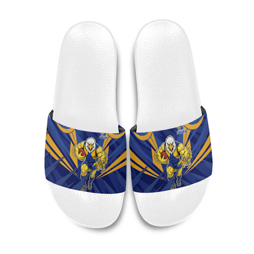 West Coast Eagles Australian Football Slide Sandals Powerful Eagle Mascot - Bold Team Colors