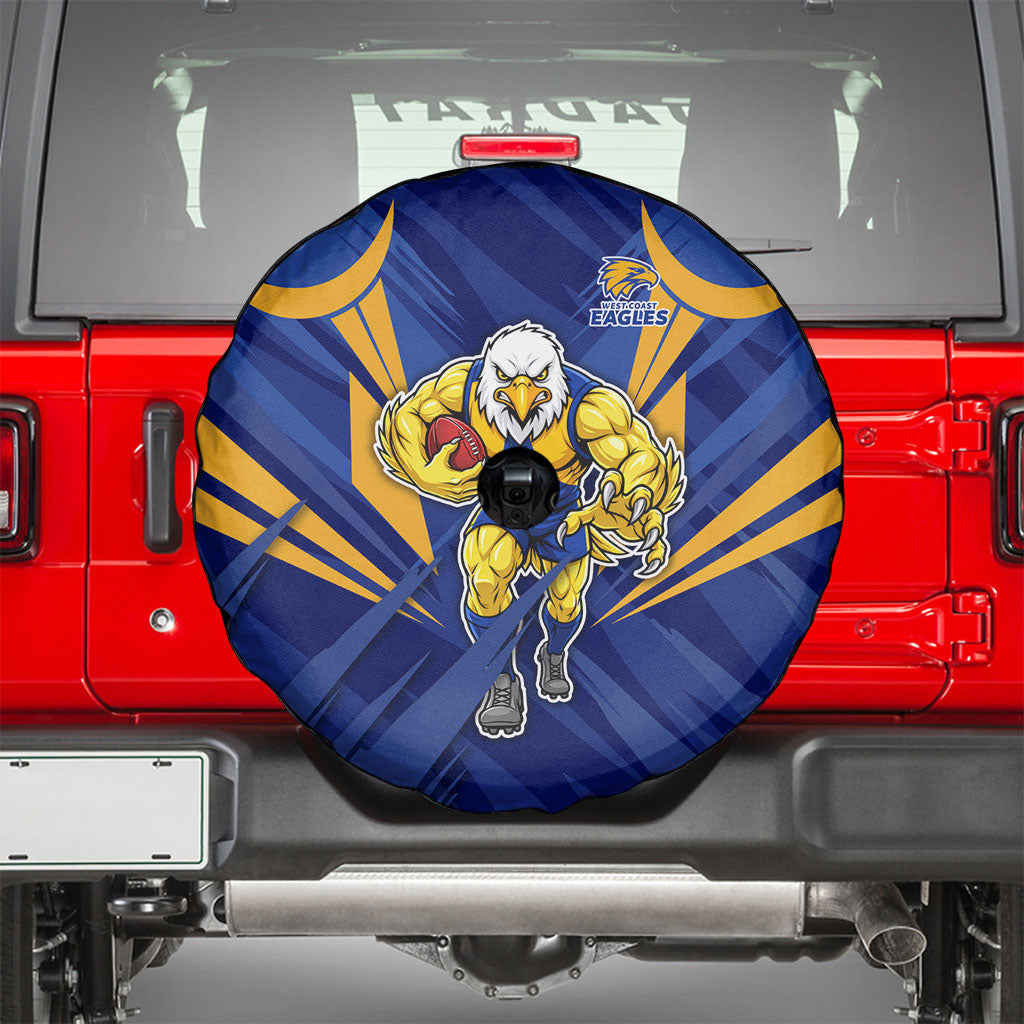 West Coast Eagles Australian Football Spare Tire Cover Powerful Eagle Mascot - Bold Team Colors