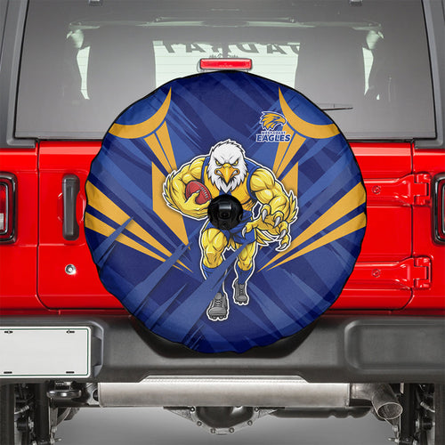 West Coast Eagles Australian Football Spare Tire Cover Powerful Eagle Mascot - Bold Team Colors