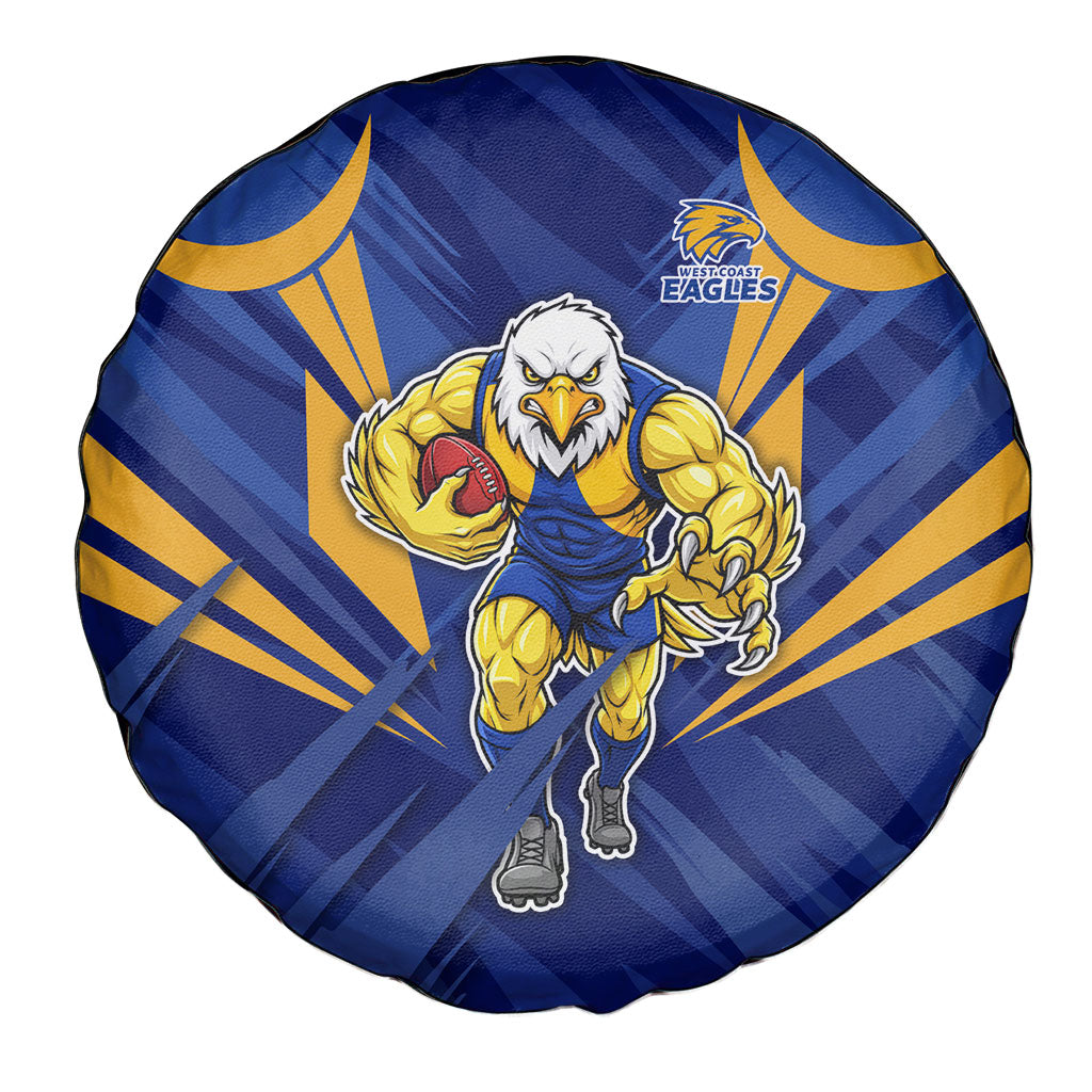 West Coast Eagles Australian Football Spare Tire Cover Powerful Eagle Mascot - Bold Team Colors