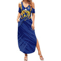 West Coast Eagles Australian Football Summer Maxi Dress Powerful Eagle Mascot - Bold Team Colors