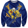 West Coast Eagles Australian Football Sweatshirt Powerful Eagle Mascot - Bold Team Colors