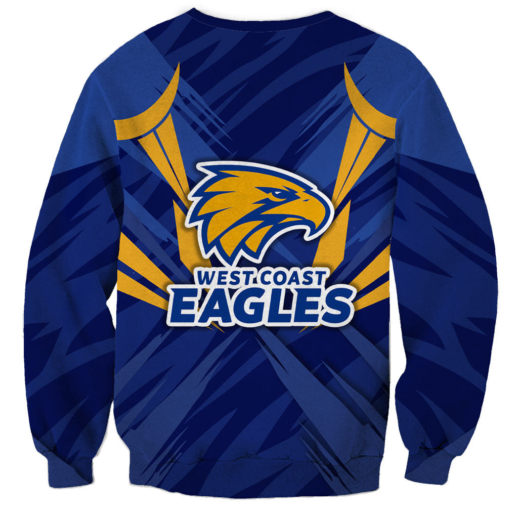 West Coast Eagles Australian Football Sweatshirt Powerful Eagle Mascot - Bold Team Colors