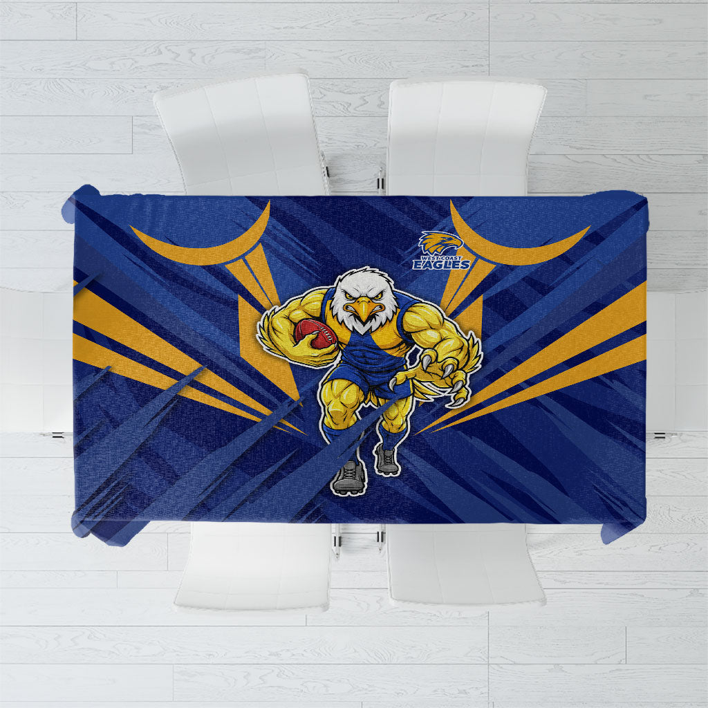 West Coast Eagles Australian Football Tablecloth Powerful Eagle Mascot - Bold Team Colors