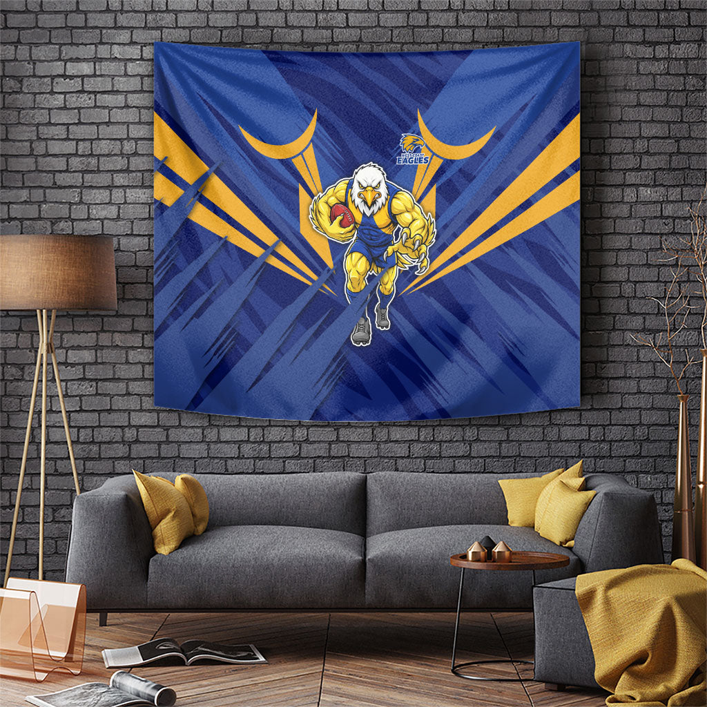 West Coast Eagles Australian Football Tapestry Powerful Eagle Mascot - Bold Team Colors