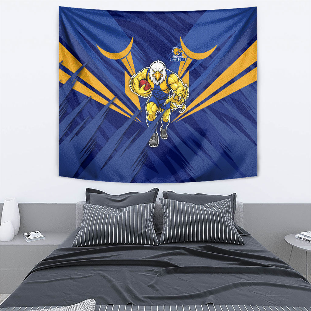West Coast Eagles Australian Football Tapestry Powerful Eagle Mascot - Bold Team Colors