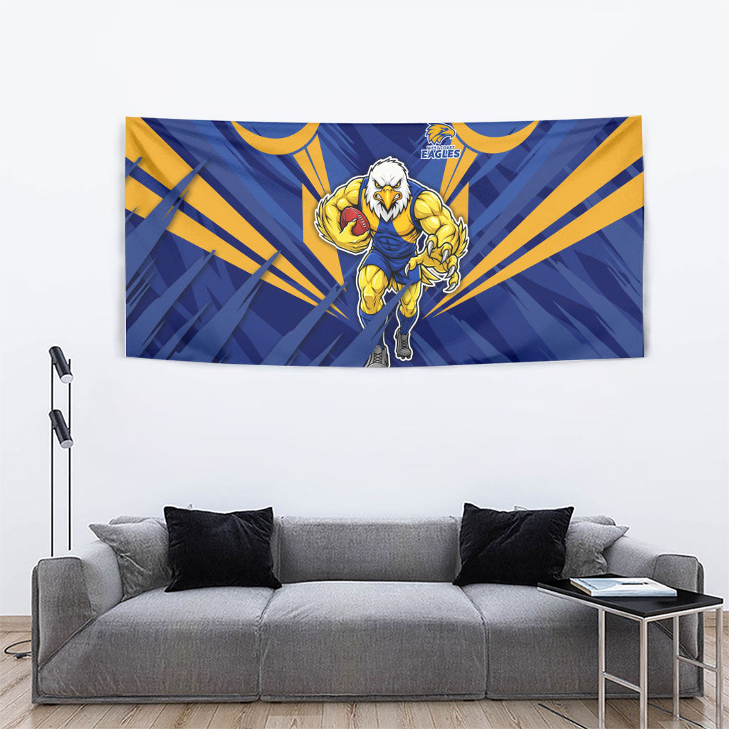 West Coast Eagles Australian Football Tapestry Powerful Eagle Mascot - Bold Team Colors