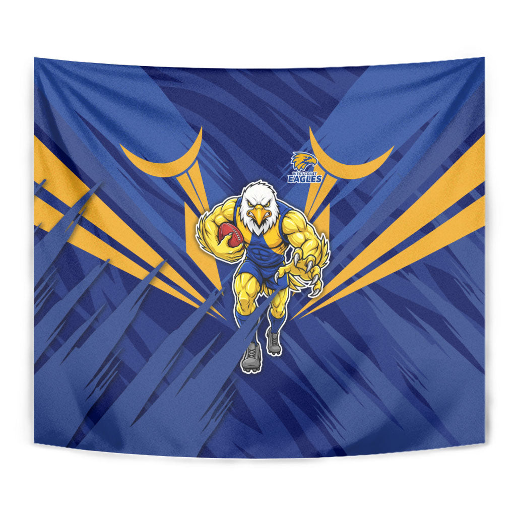 West Coast Eagles Australian Football Tapestry Powerful Eagle Mascot - Bold Team Colors