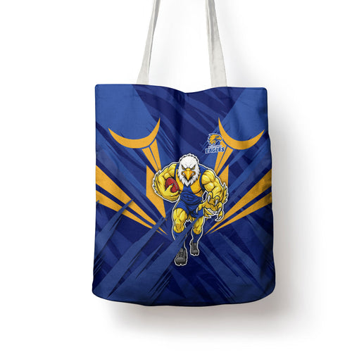 West Coast Eagles Australian Football Tote Bag Powerful Eagle Mascot - Bold Team Colors