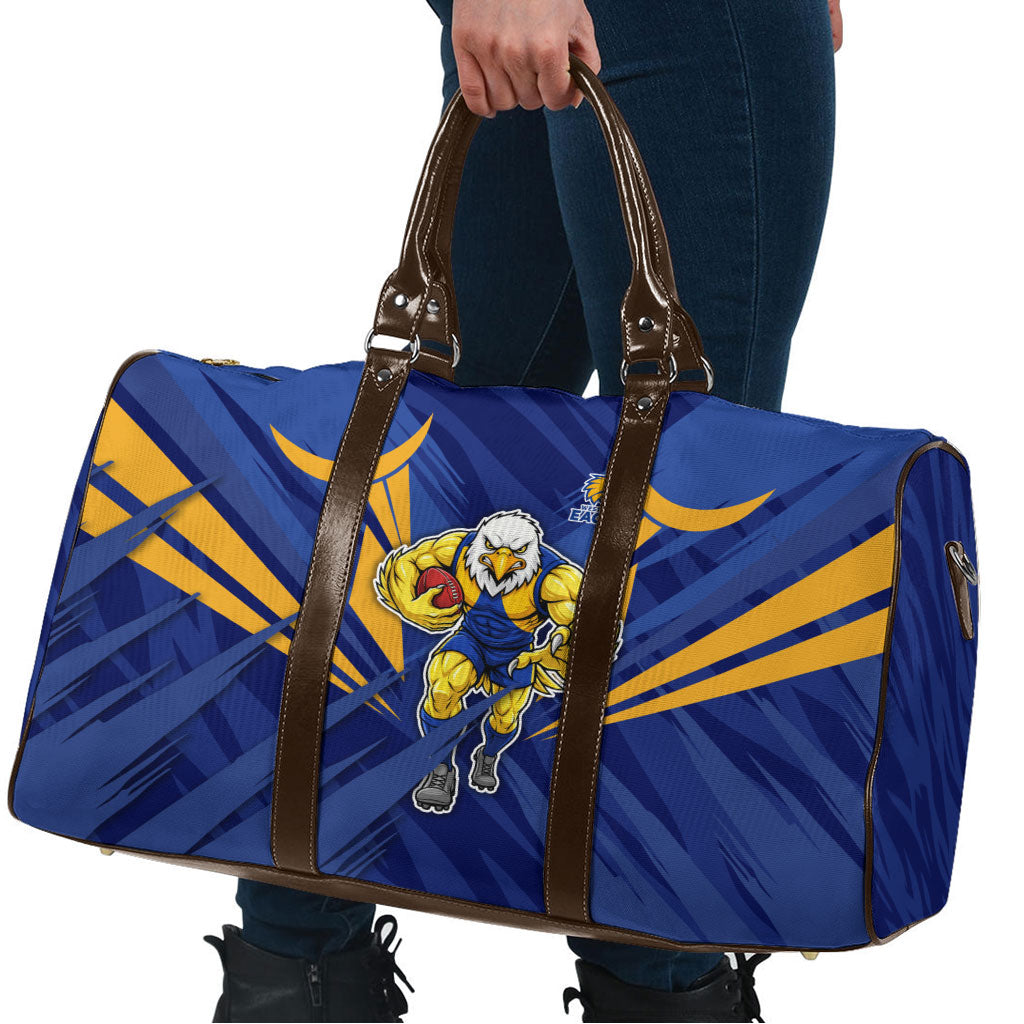 West Coast Eagles Australian Football Travel Bag Powerful Eagle Mascot - Bold Team Colors