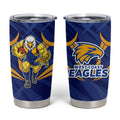 West Coast Eagles Australian Football Tumbler Cup Powerful Eagle Mascot - Bold Team Colors