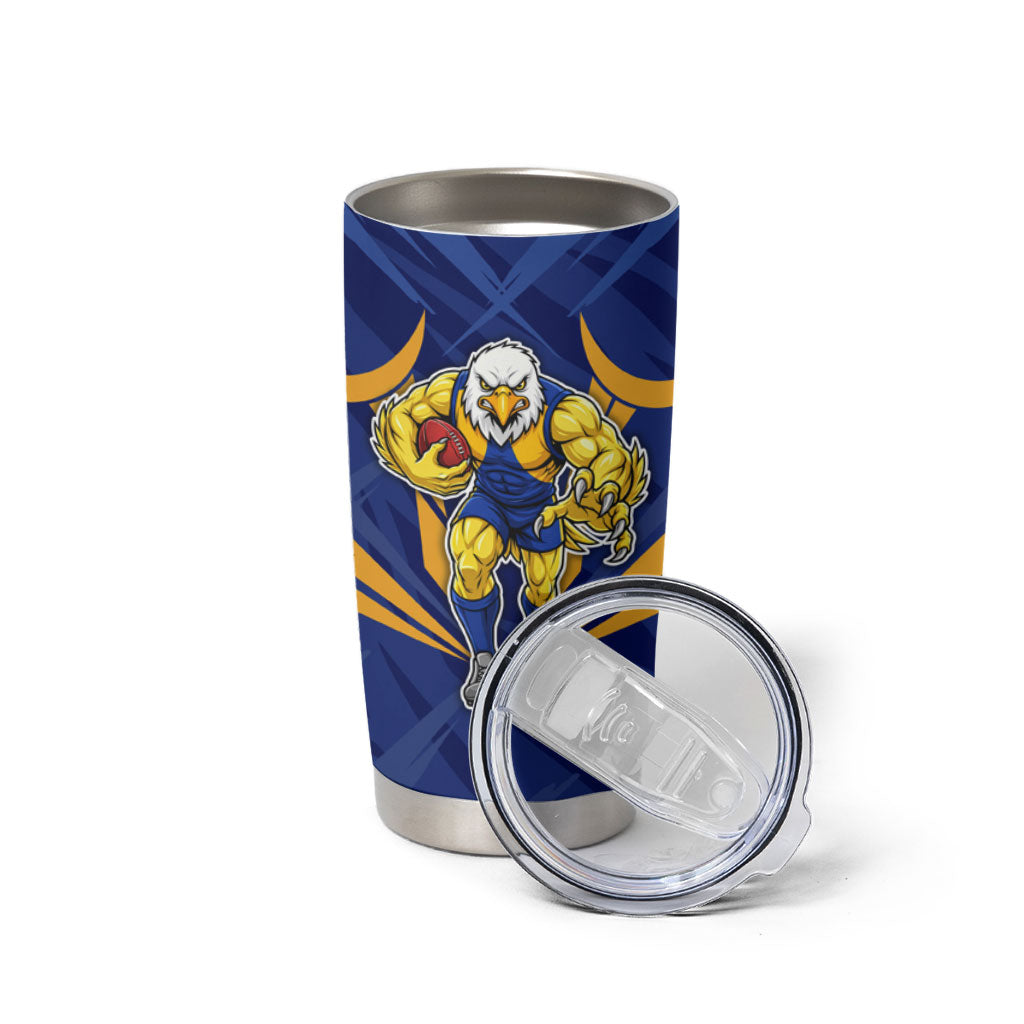 West Coast Eagles Australian Football Tumbler Cup Powerful Eagle Mascot - Bold Team Colors
