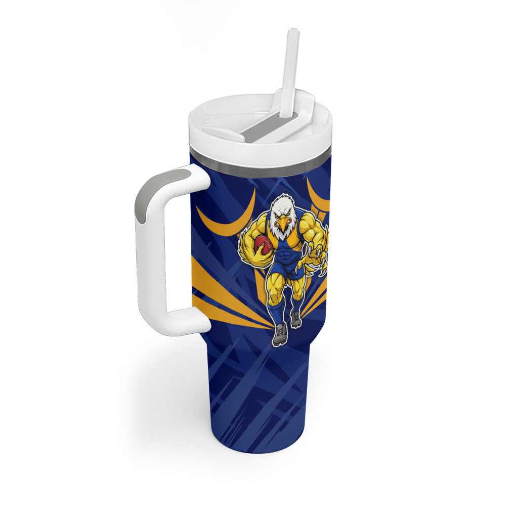 West Coast Eagles Australian Football Tumbler With Handle Powerful Eagle Mascot - Bold Team Colors