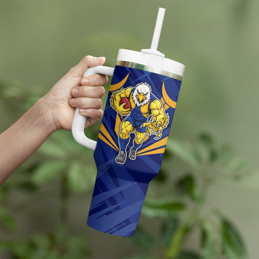 West Coast Eagles Australian Football Tumbler With Handle Powerful Eagle Mascot - Bold Team Colors