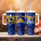 West Coast Eagles Australian Football Tumbler With Handle Powerful Eagle Mascot - Bold Team Colors