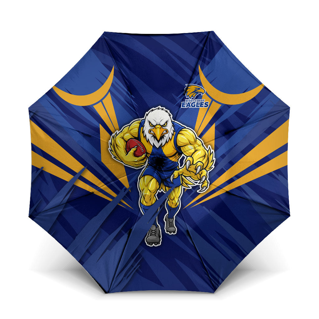 West Coast Eagles Australian Football Umbrella Powerful Eagle Mascot - Bold Team Colors