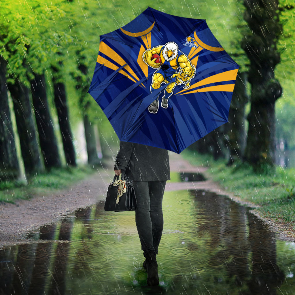 West Coast Eagles Australian Football Umbrella Powerful Eagle Mascot - Bold Team Colors