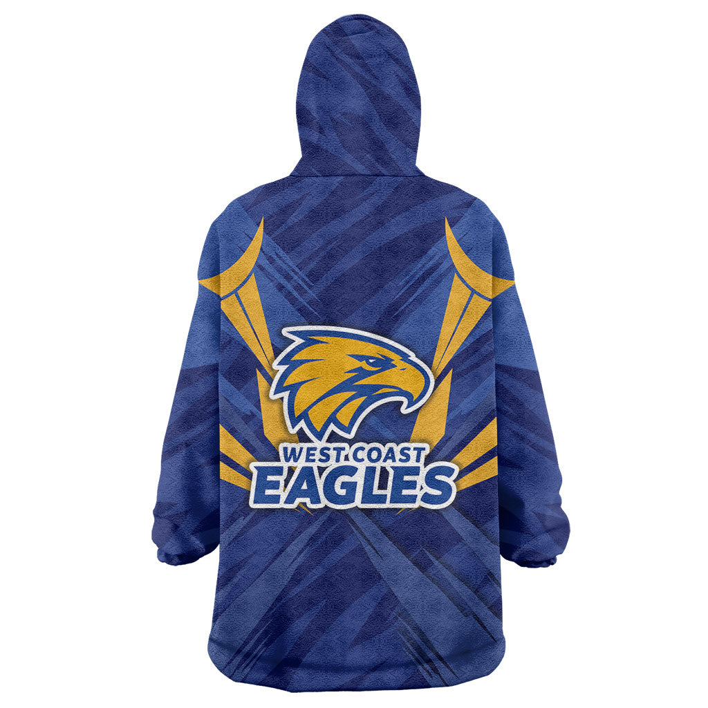 West Coast Eagles Australian Football Wearable Blanket Hoodie Powerful Eagle Mascot - Bold Team Colors