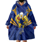 West Coast Eagles Australian Football Wearable Blanket Hoodie Powerful Eagle Mascot - Bold Team Colors
